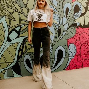 Vintage style custom flare jeans